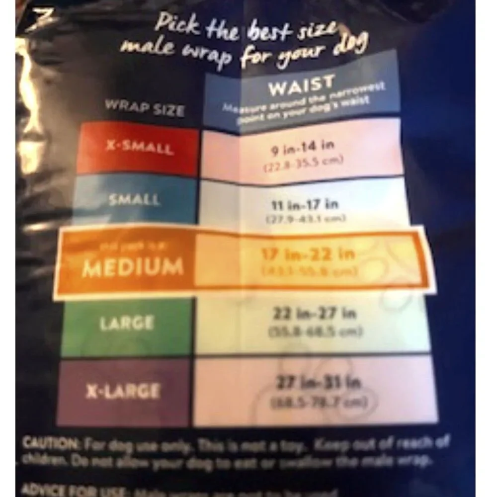 Male Doggie Diaper Disposable Wraps